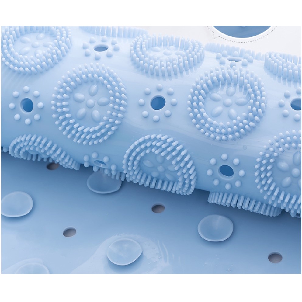 PVC Round Shower Bath Mat / Keset Kamar Mandi Bulat Anti Slip Suction Cup