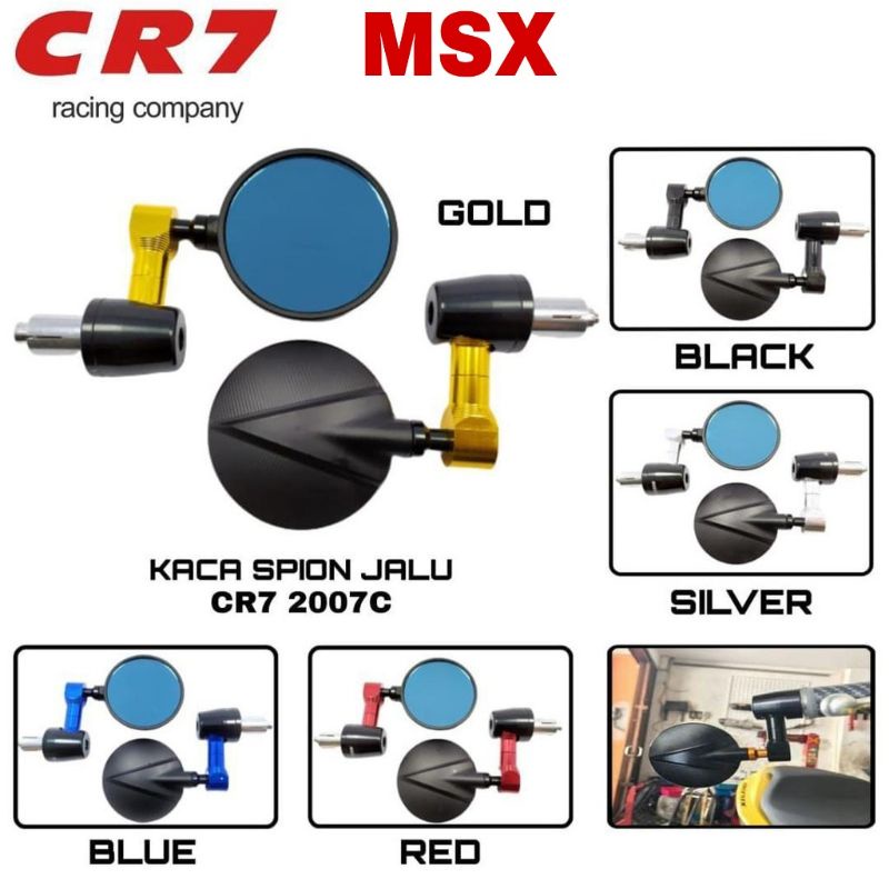 SPION JALU BULAT CR7 / MSX KACA BIRU UNIVERSAL ALL MOTOR