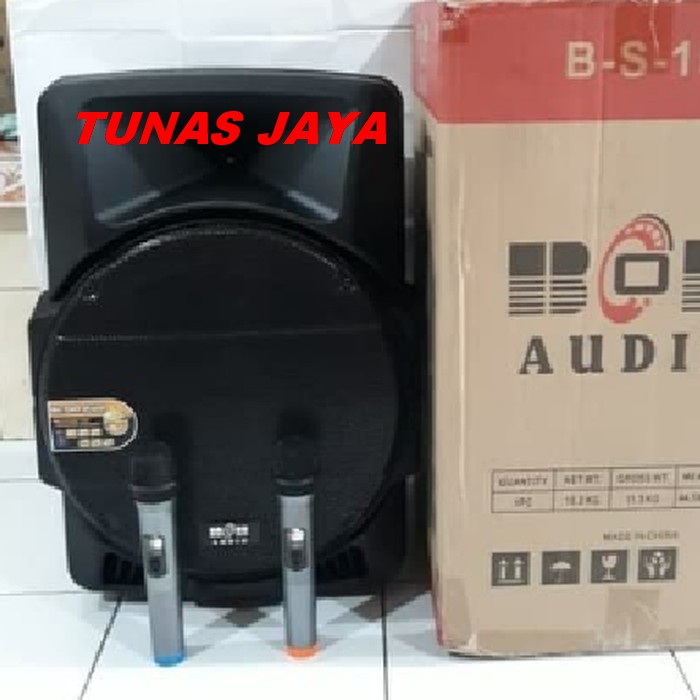 Speaker Aktif meeting Portable BOB BS 12 inch BS12 + 2 Mic wireless