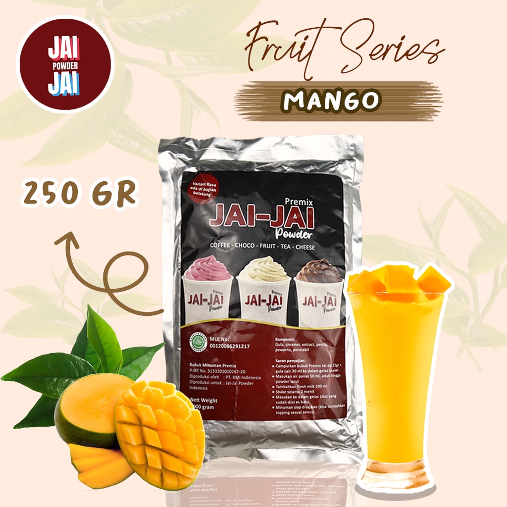 

Bubuk Minuman 250gr - MANGO - Jai Jai Powder