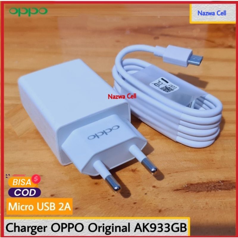 Charger Oppo A11k Oppo A15 Oppo A15s ORIGINAL 100% Micro USB-White