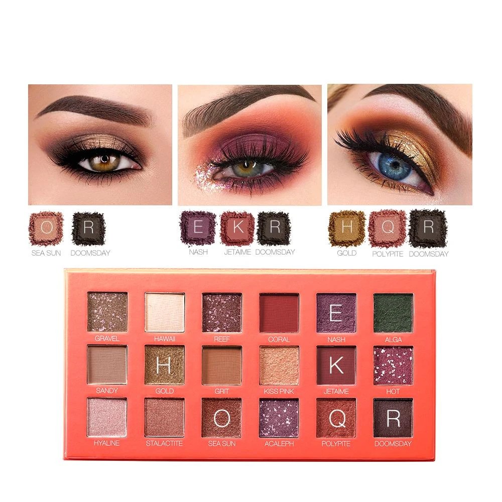 (READY &amp; ORI) O.Two.O otwoo 18 Colors Eyeshadow Palette 9995 18 warna - Ocean Mystery