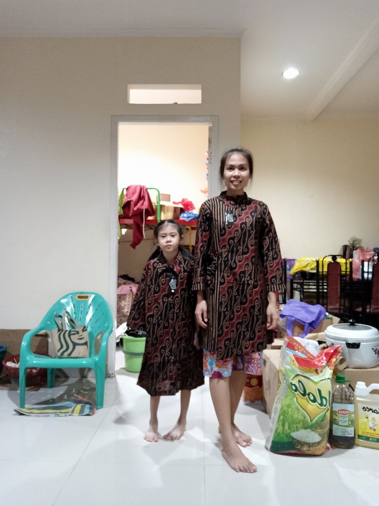 Tunik Batik Liris Merah M - Jumbo