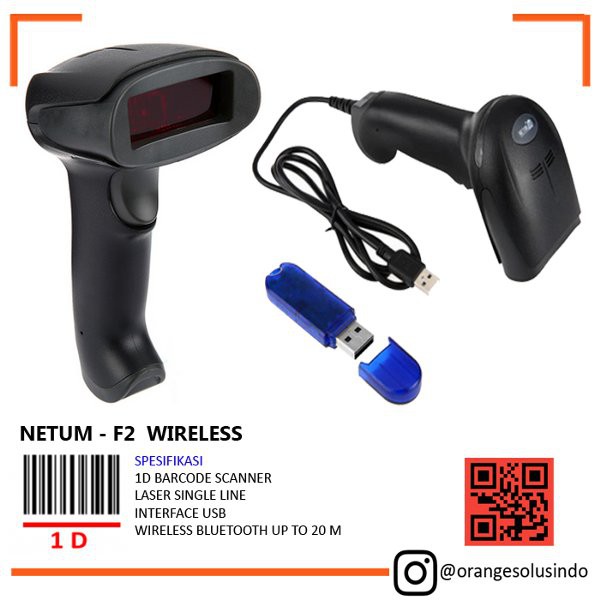 BARCODE SCANNER NETUM F2 WIRELESS - BARCODE SCANNER WIRELESS - BARCODE WIRELESS - SCANNER WIRELESS