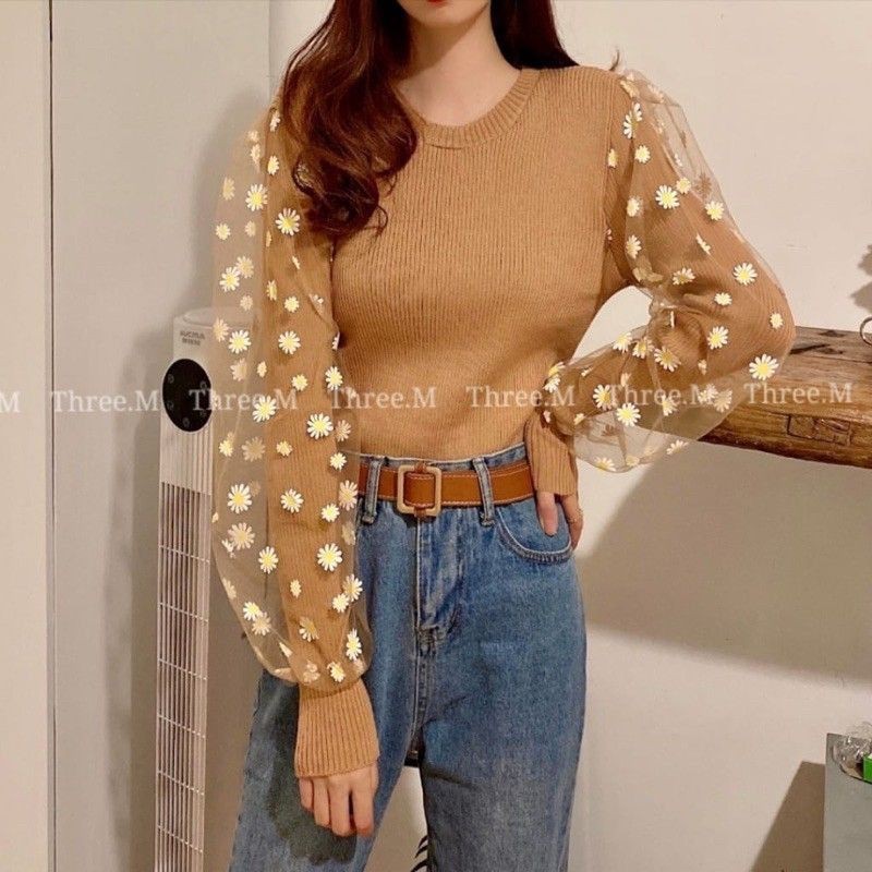 MDLV ~ C697 DAISY KNIT TOPS // BAJU RAJUT LENGAN PANJANG // FASHION IMPORT WANITA