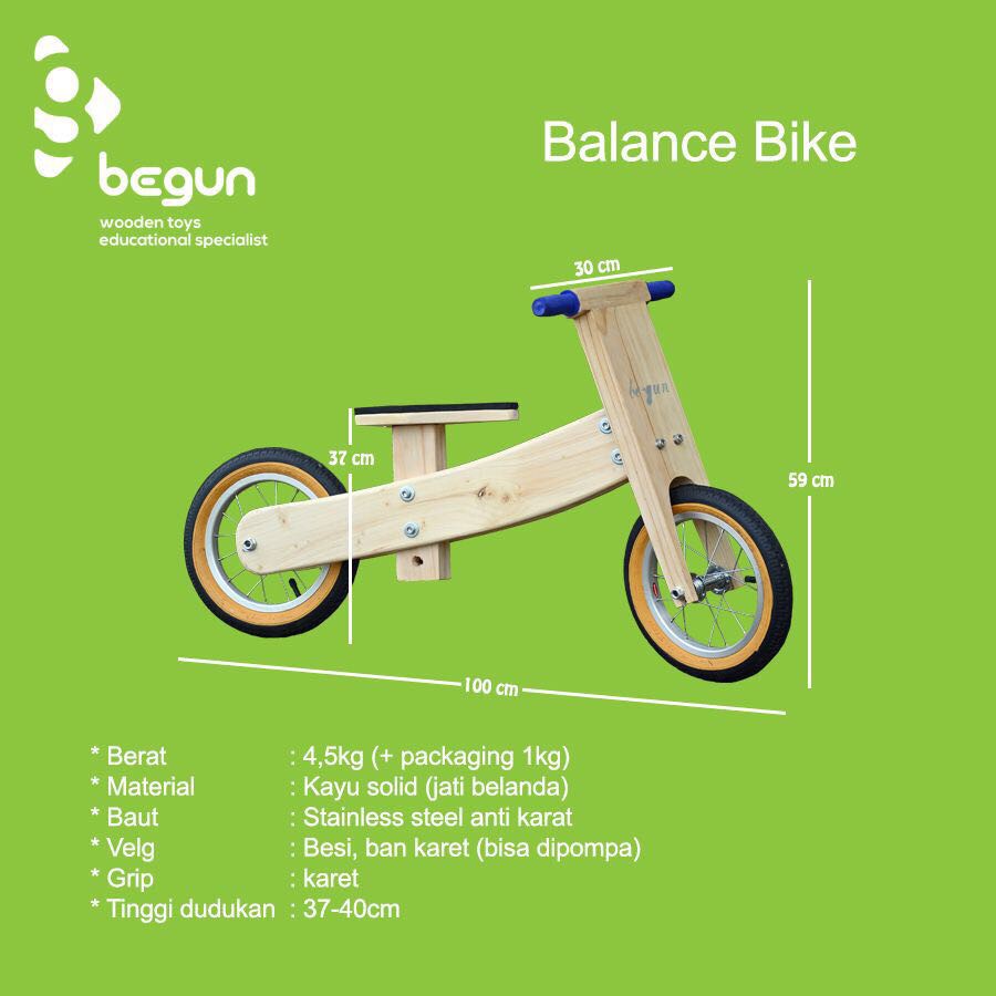 balance bike kayu