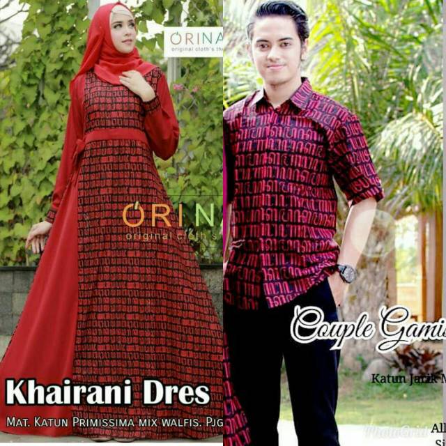 GROSIR COUPLE KHAIRANI DRESS aksara