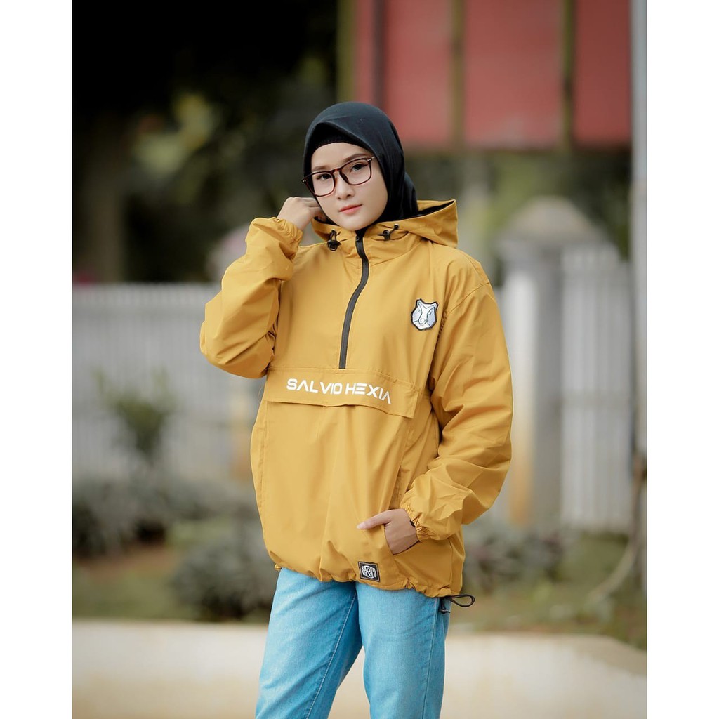 Jaket Cagoule Salvio Bear Original Mustard - Jaket Tracker Waterproof Yellow Mustard