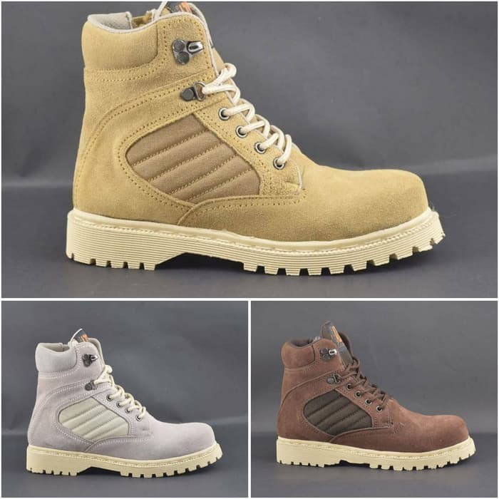 Sepatu Safety Boots Wanita Azcost Tactical Suede Original - ,