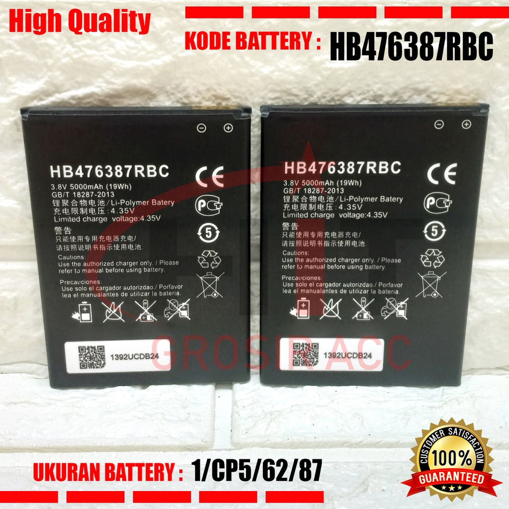 Baterai Battery Huawei Honor 3X G750 / HB476387RBC