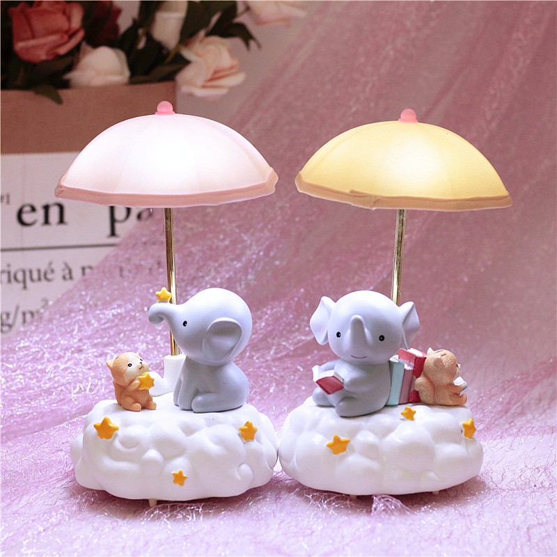 LRC Lampu Tidur Hiasan Anak Cute Bedroom LED Lamp with Umbrella