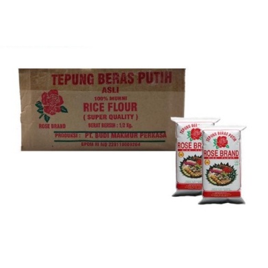 

Tepung beras Rose brand 20 x 500g dus / Tepung Beras Putih rose brand