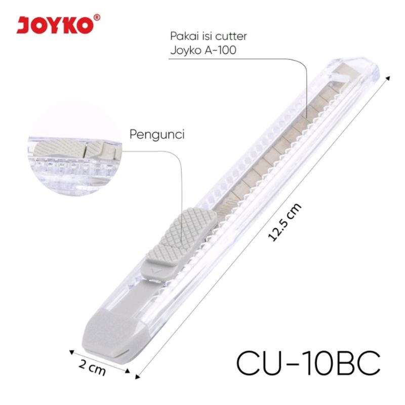

JOYKO Cutter Bening Transparan Aesthetic CU-10BC, isi Refill pakai A 100