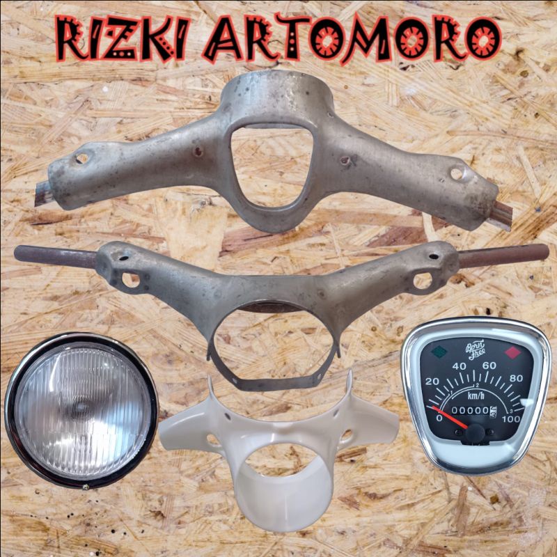 Batok kepala atas bawah c70 set lampu depan dan speedometer c70 import