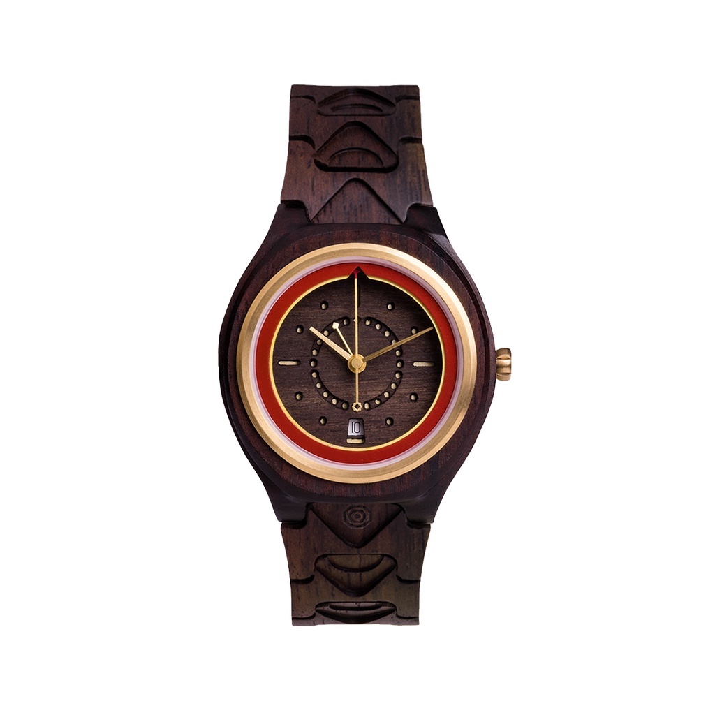 Matoa Singo Mantra Jam Tangan Kayu Pria/Wanita/Unisex - Ebony