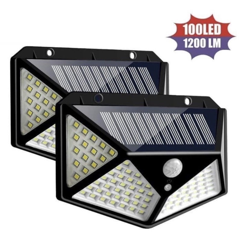 lampu taman 100 led solar tenaga surya dengan sensor gerak - Lampu 100 LED tenaga Surya Sensor Gerak