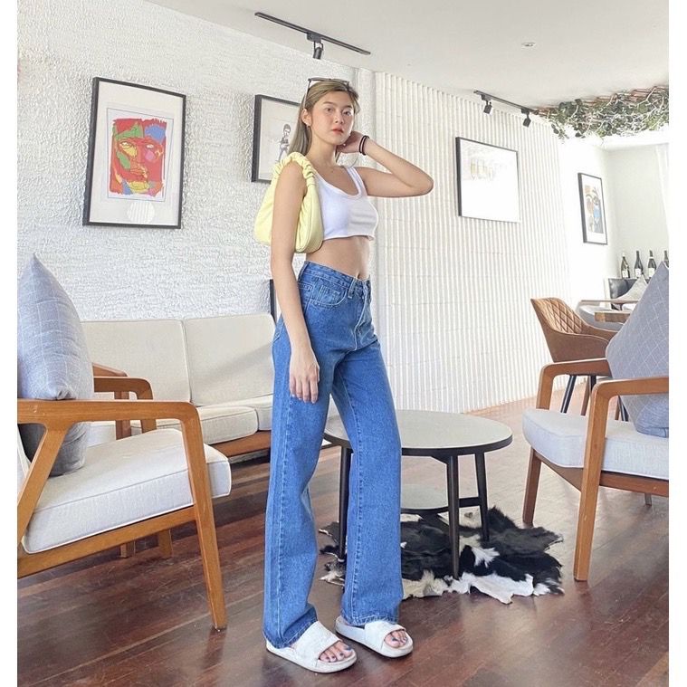 BEFAST - ZEC OOTD Kulot Jeans KIRAN / Highwaist Highwaisted Loose Kulot Auto Jenjang Tinggi / Celana Jeans Panjang / Pakaian Wanita kekinian / Celana Denim Keluaran Terbaru / Jeans Highwaist Trendy / Fashion Ala Wanita Korean Style / Terlaris