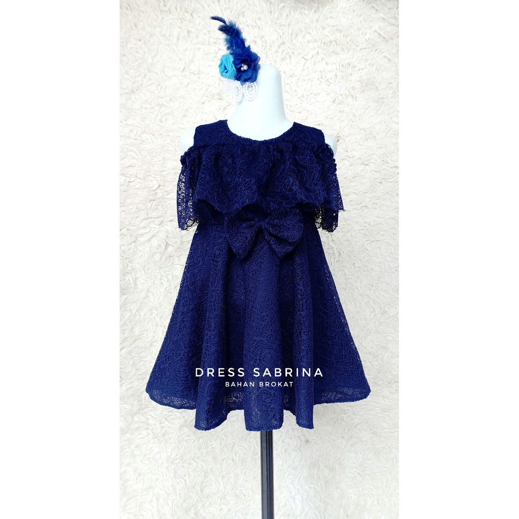 Azzafran- Gaun Anak Sabrina Brokat Cantik Dress Pesta Anak Perempuan Model Terbaru