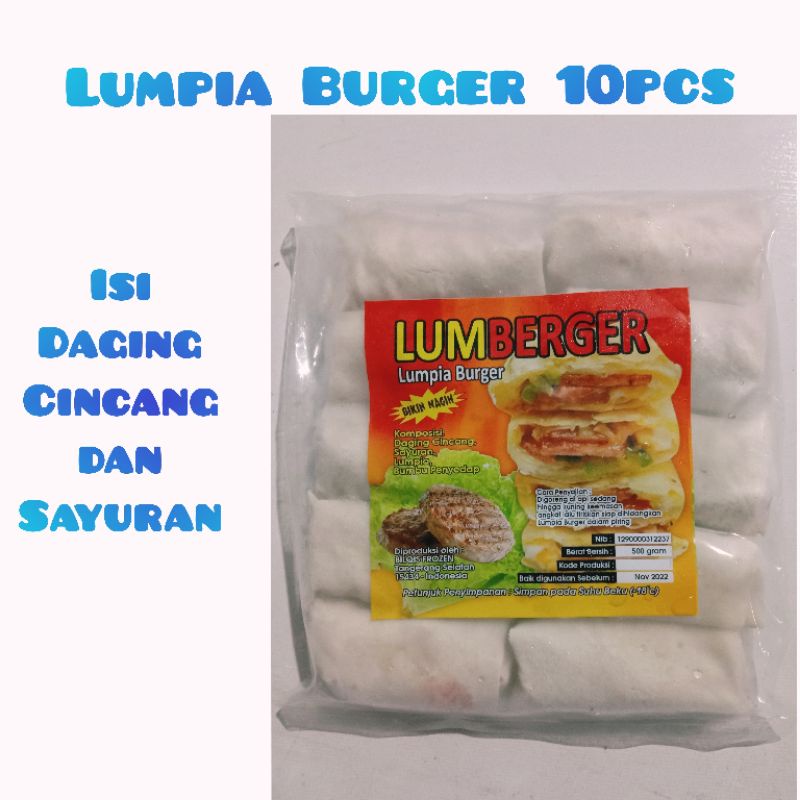 

Lumpia Burger Daging Cincang Sayur/Lumpia