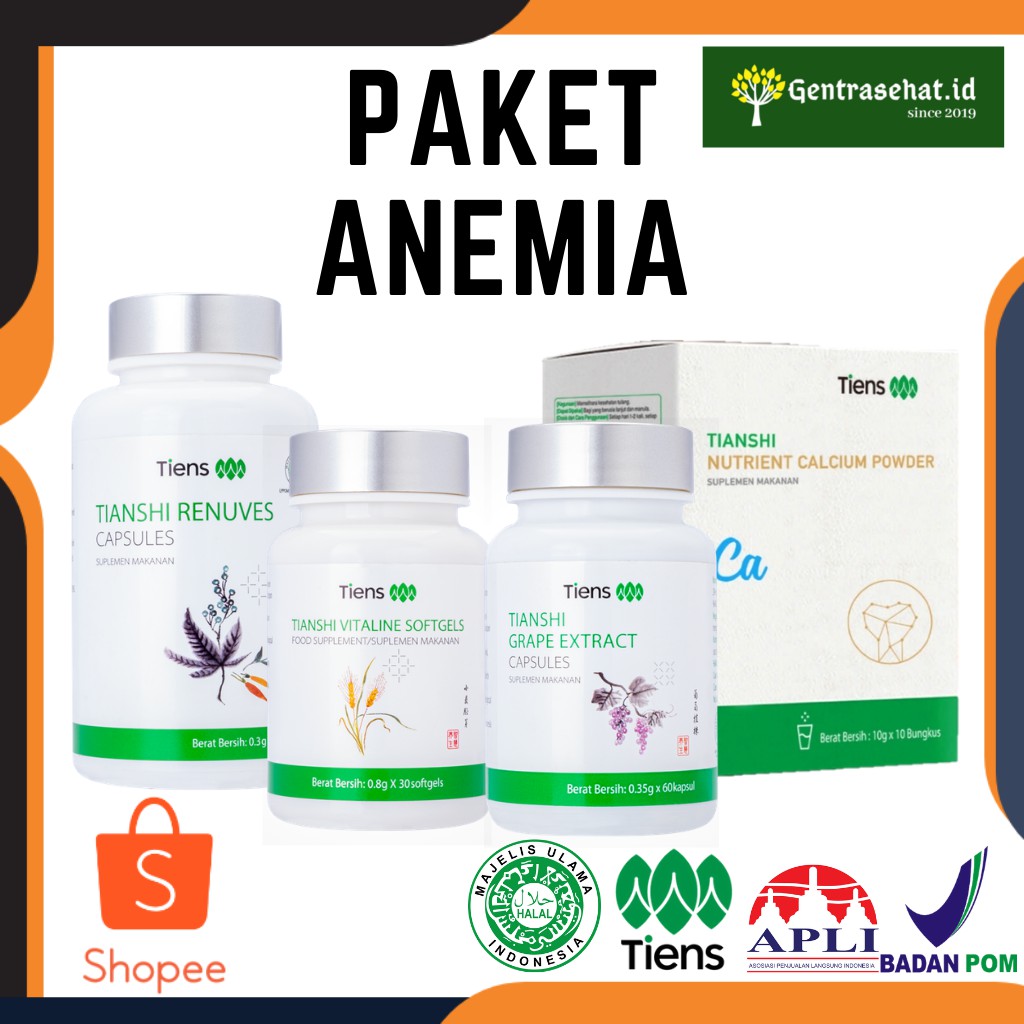 Tiens Paket Anemia Original - Nutrisi untuk Anemia Kekurangan Darah