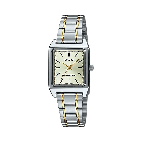 GS249 Fashion pria wanita JAM TANGAN CASIO ORIGINAL TALI RANTAI LTP-VOO0SG-9E SALE Termurah
