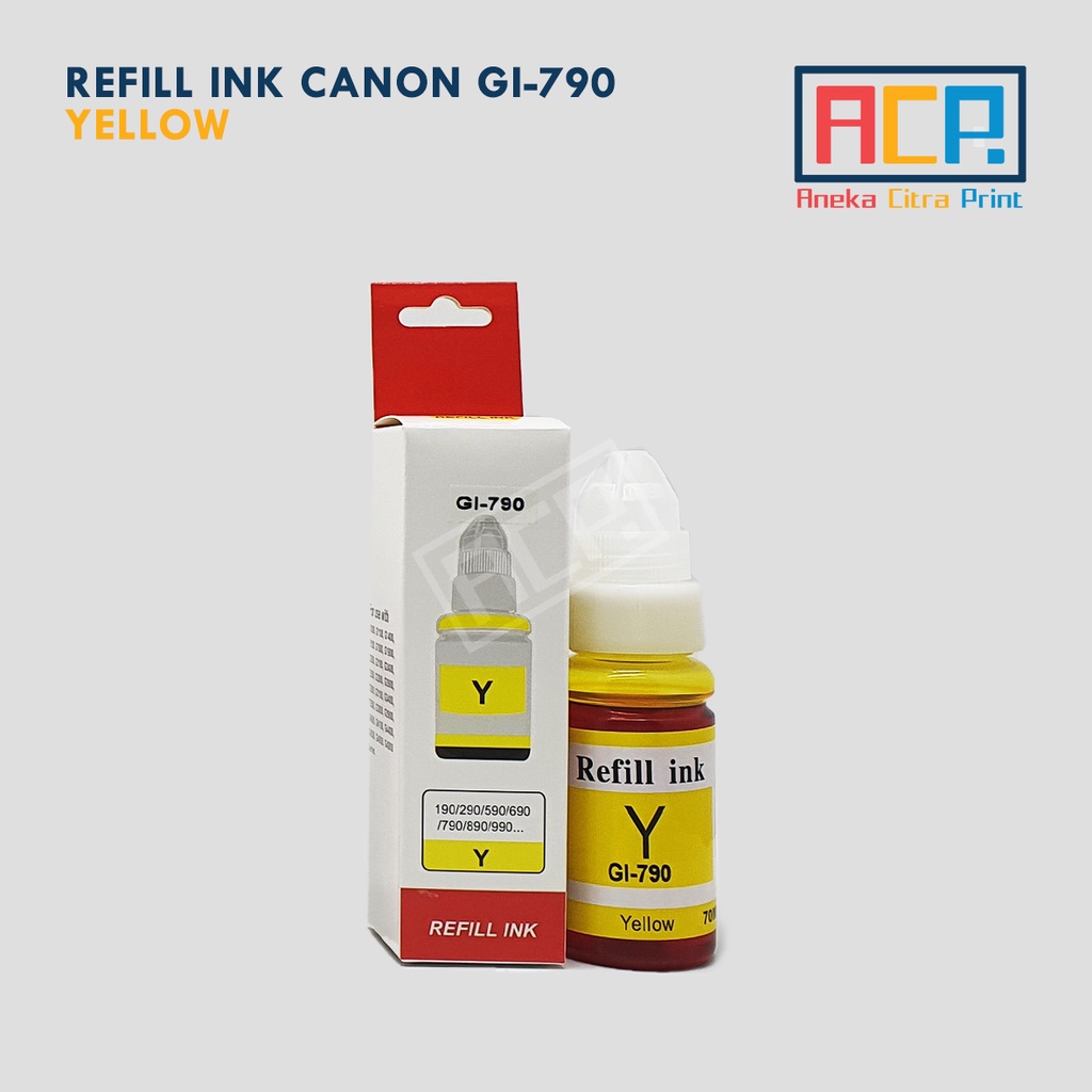 ACP Premium Refill Ink GI-790 - Tinta Dye Canon G1000 G2000 G3000 G4000 G1010 G2010 G3010 G4010