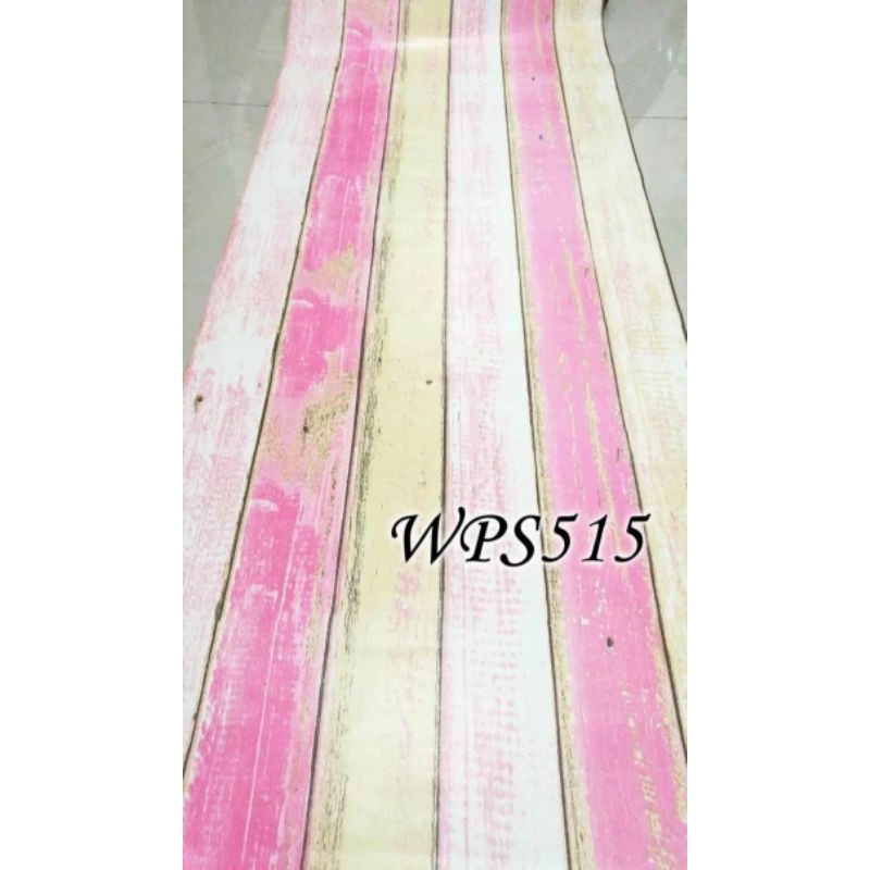 wallpaper stiker dinding kayu pink MIX gold