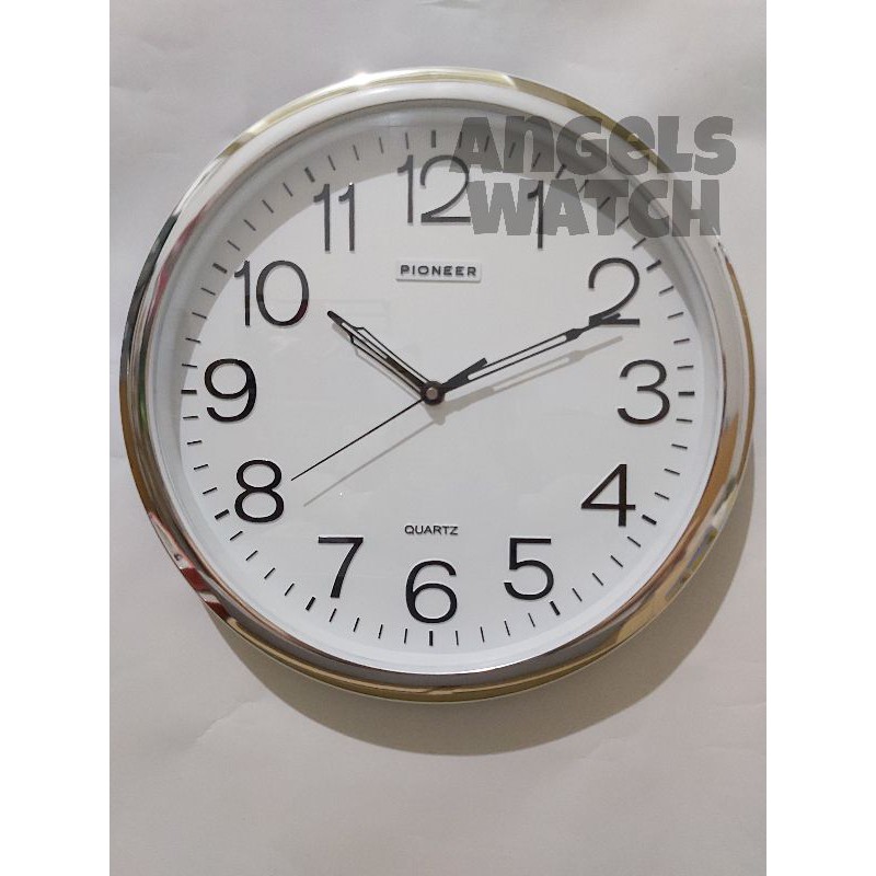 angelswatch jam dinding pioneer HS-2038 jam dinding list chrome/ stainless