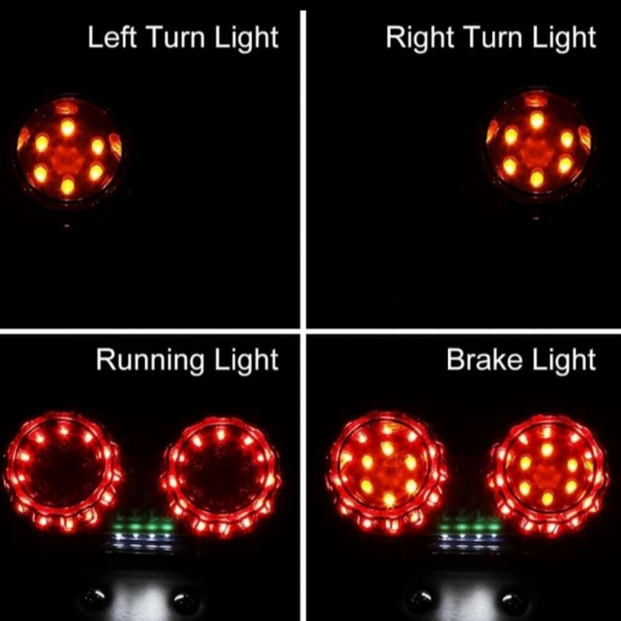 Lampu Stop Rem Belakang Sen Sein Breket Plat Nomor Motor Custom Retro Cafe Racer Sein Led Variasi