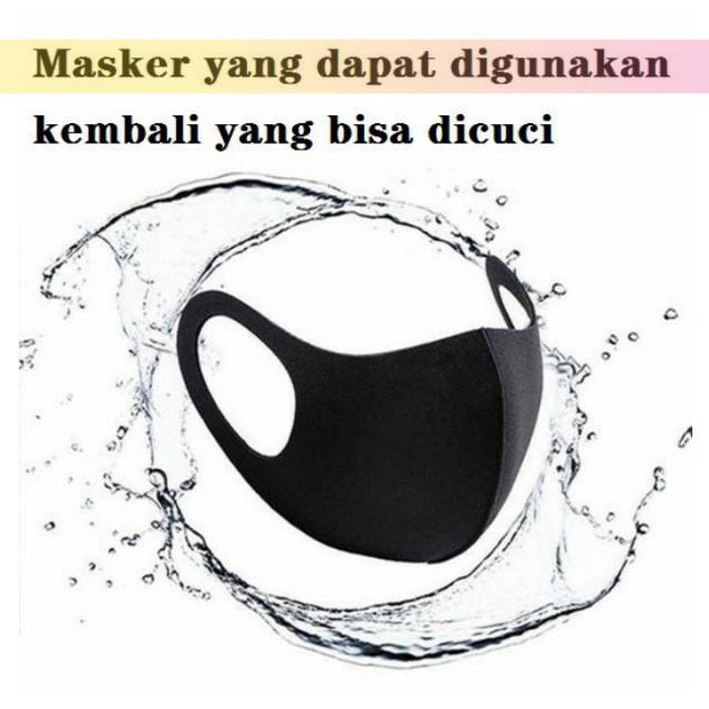 Masker Scuba / Masker Kpop/ Masker Hitam / Scuba Mask Hitam Anti Bakteri