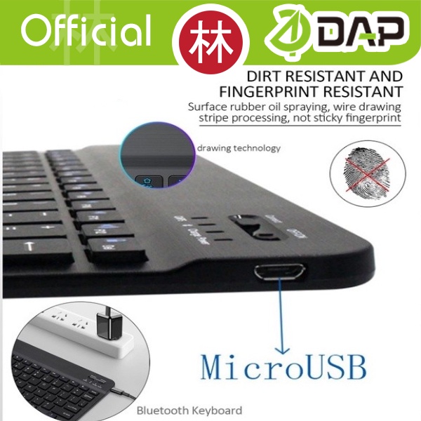 DAP D-W2603 Portable Mini Bluetooth Combo Keyboard and Mouse Office