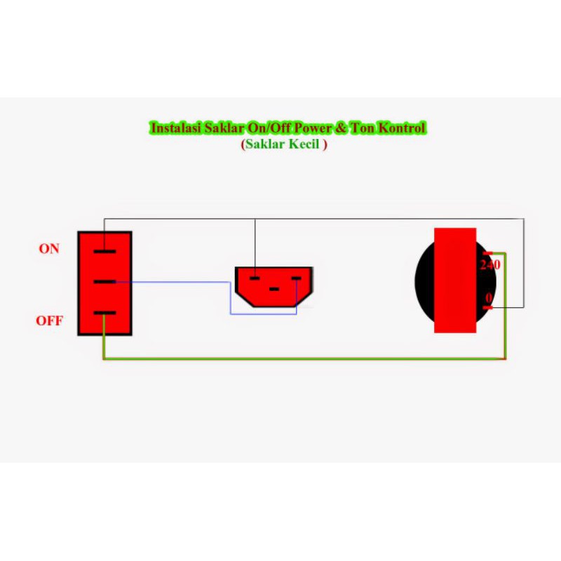 Saklar KCD1 6A 12V 24V 220V 3 Pin On Off Tahan Air Rocker