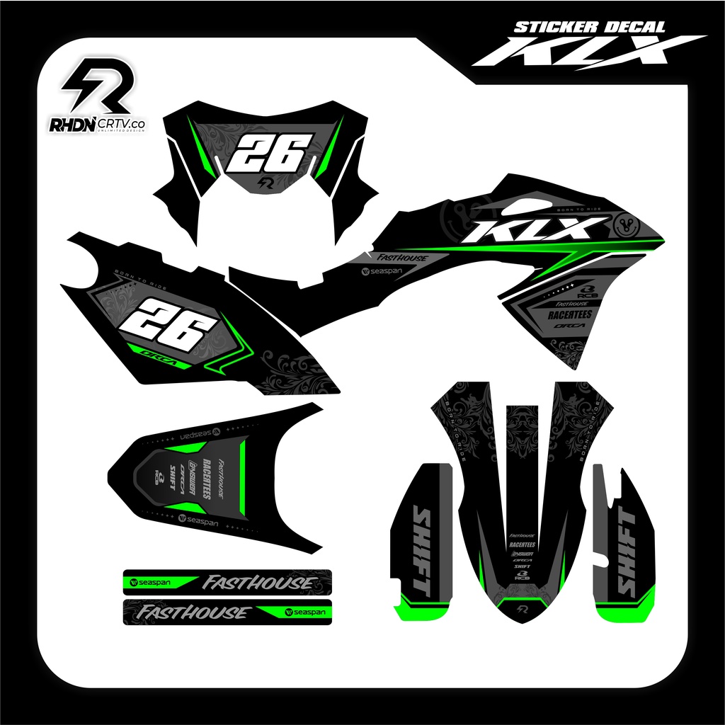 decal klx BF - Decal sticker klx BF desain simple