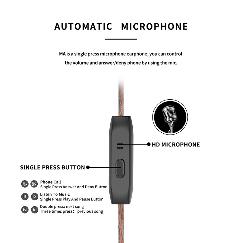 JCALLY MA heavy Bass Earbuds in-ear Earphone strong magnetic dynamic coil, high sound quality HIFI headphones