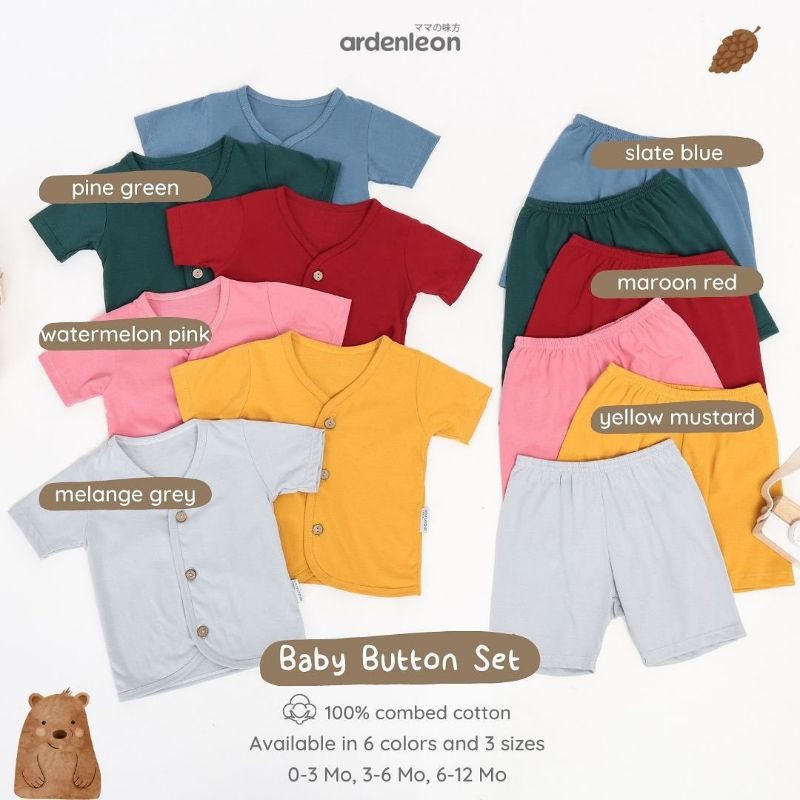 Ardenleon Setelan Baby Button SML