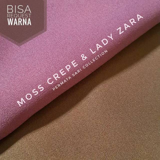 Kerudung / Jilbab Segiempat Pashmina Mosscrepe Moss Arabian Crepe Lady Zara Stretch