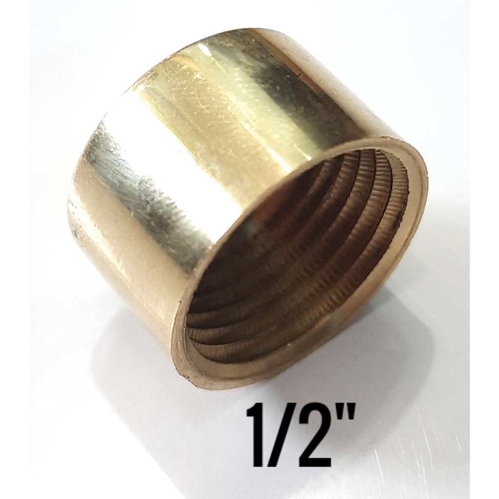 Dop 1/2inci KUNINGAN Drat Luar / Tutup Drat dalam 1/2" (E514)