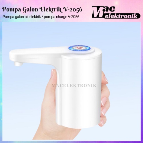 Pompa Galon Elektrik V-2056 USB Rechargeable Dispenser Air Minum Otomatis Water Pump