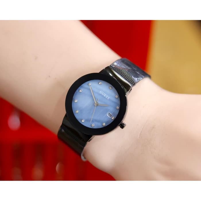 Jam Tangan Wanita/Cewek Simple Elegan Guess Date Pasir (Ada 5 Warna)A - Harga Promo