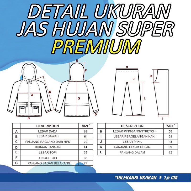 PREMIUM Jas Hujan Setelan Jaket Celana HIGH QUALITY Jas Hujan Travel Hiking Jas Hujan Model Terbaru Jas Hujan Dewasa Wanita Pria Jaket Motor Penutup Seluruh Badan jas Hujan Anti Air Jas Hujan Anti Sobek