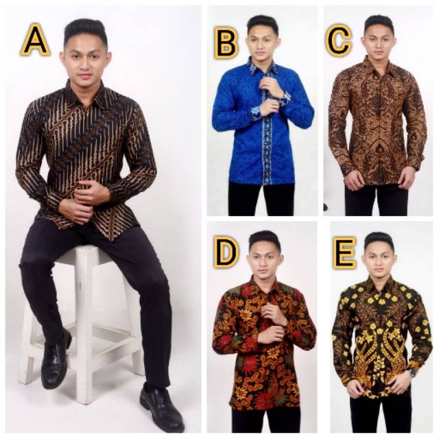 Kemeja pria batik lengan panjang