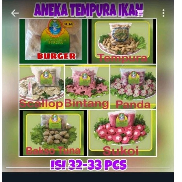 

Aneka Tempura ILM tempura ikan