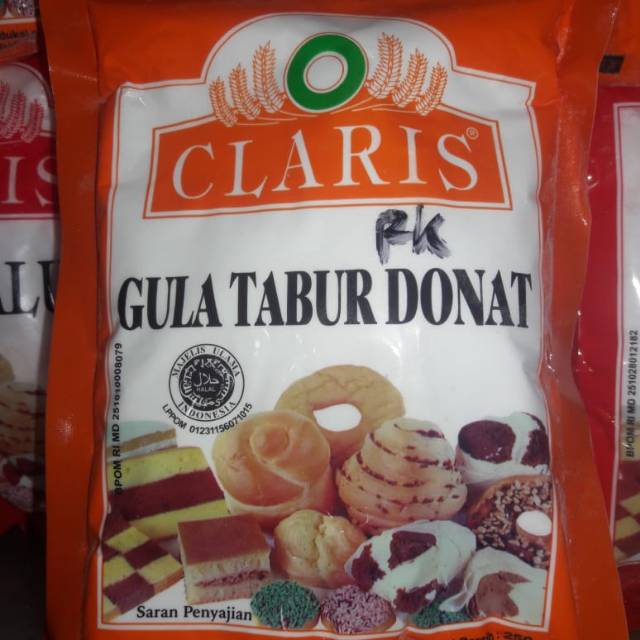 

Tepung gula halus tabur donat claris oren 250gr