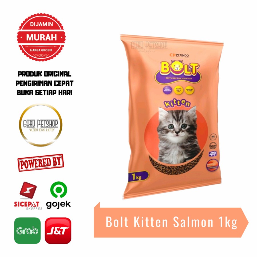 Makanan Kucing Bolt Kitten Salmon 1kg Bolt Kitten 1kg Freshpack