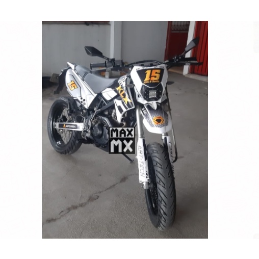 MX-01355 decal klx 150 hitam putih racing