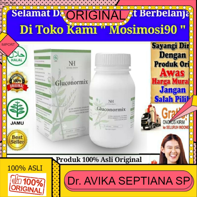 100% ASLI GLUCONORMIX ORIGI Gluconormix - Obat Diabetes - Obat Kencing Manis Dijamin Khasiatnya