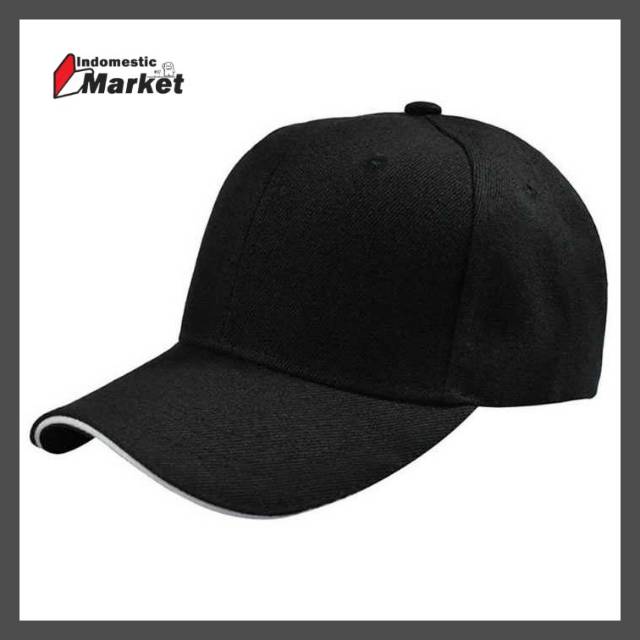 Topi Murah / Topi Keren / Topi Baseball Polos / Topi Polos Warna Hitam - xx2