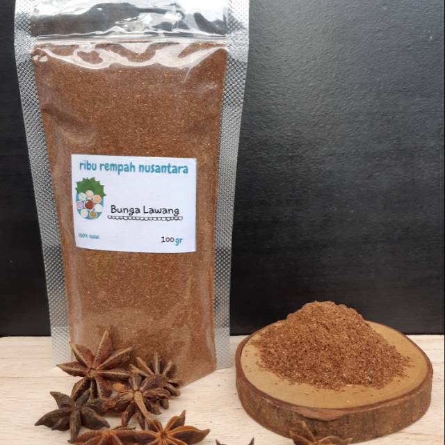 

100gr Bunga Lawang Bubuk 100%Asli / Pekak Bubuk / Kembang Lawang Bubuk / Star Anis Powder