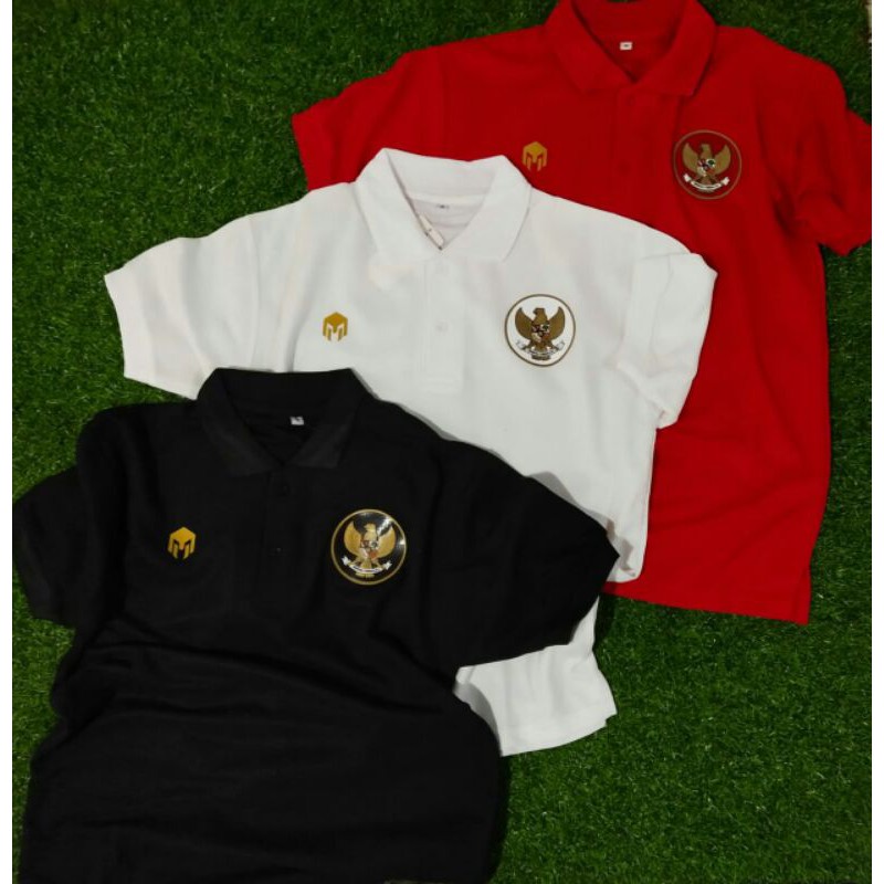 Polo timnas merah hitam putih 2020