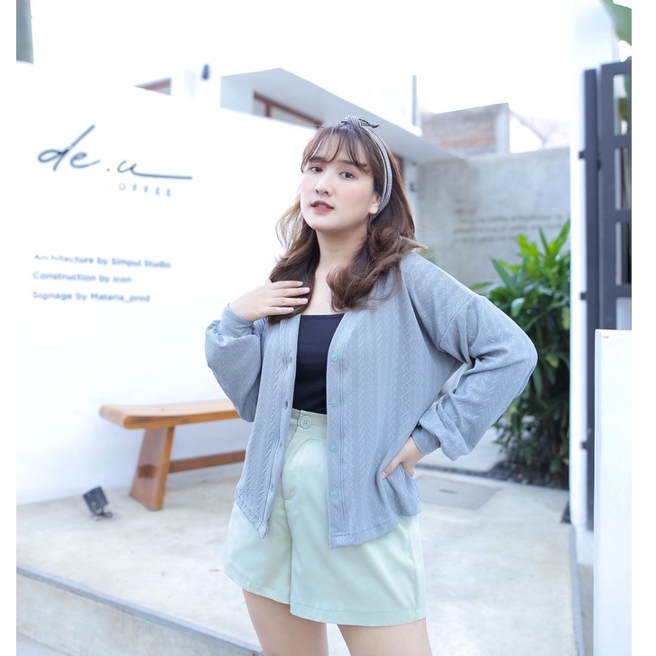 Pevita Cardigan Wanita Kancing Depan Bahan Knit Outer Wanita By Dailyofprincess